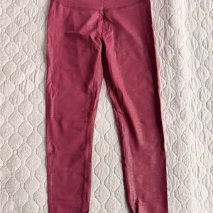 Shimmery Burgundy Leggings